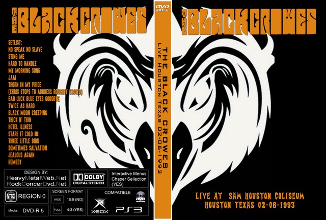 THE BLACK CROWES - Live At  Sam Houston Coliseum Houston Texas 02-06-1993.jpg